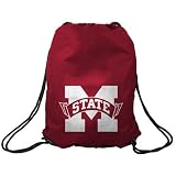 Mississippi State Bulldogs Maroon Nylon Drawstring Backpack