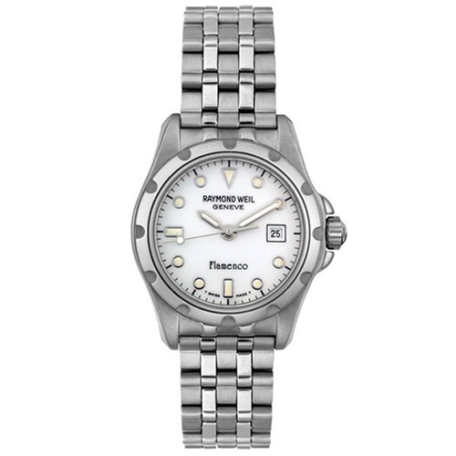 Raymond Weil Women's 5370S-WH Flamenco Stainless Steel Bracelet Watch