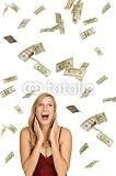 Wallmonkeys Peel and Stick Wall Decals - Beautiful Blond Winning Lots of Money - Removable Graphic
