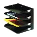 MMF Industries 4-Tier Letter-Size Horizontal Steel Desk Organizer, Black (264R4HBK)