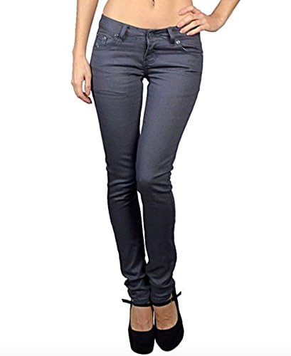 Women's Low-rise Comfy Stretchy Low-rise Skinny Jeans Grey 7