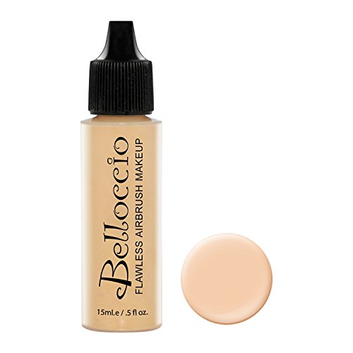 Belloccio s Professional Cosmetic Airbrush Makeup Foundation 1/2oz Bottle: Ivory- Light-medium Neutral Pink And Yellow Undertones