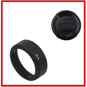 iGet Nikon 52mm Lens Cap LC-52 & HB-33 Hood (18-55mm Lens) 2 pc Combo Lens Cap & Hood.