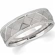 Zigzag Platinum Men's Comfort Fit Wedding Band