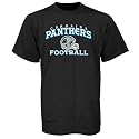 Reebok Carolina Panthers Juvenile Black Stacked Helmet T-shirt