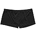 FEESHOW Men's Silky Boxer Briefs Shorts Bugle Pouch Underwear (Black, X-Large)