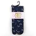 Women's Dragonfly Tabi Fashion Midcalf Socks with 7 inch cuff, Navy Blue