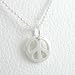 Small Peace Symbol Charm or Pendant in Sterling Silver on a 16" Bead Chain, #8444