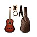 Musical Instruments : 38" Coffee Guitar W/ Black Tear Drop Pick Guard, Carrying bag and Accessories