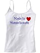 MADE IN MASSACHUSETTS - State Series - White Women's / Girls Camisole (Girlie / Babydoll)