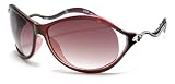 New Lightweight Oval Frame Plastic Plastic Sunglasses with Metal temples and 100% UV Protection Lenses