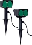 Brennenstuhl Gartensteckdose mit Erdspiess 2-Fach 1,5m Kabel H05RN-F3G1,0