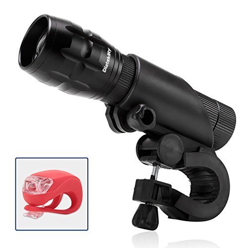 Diateklity Bike headlights - Premium Quality Bike light/Flashlight Comes with FREE Tail Light - Easy Install (No Tools) - Waterproof & Adjustable Zoom Focus - LIFETIME WARRANTY