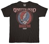 Ripple Junction Men's Grateful Dead Summer Tour Slim Fit Mens Tee,Vintage Black,Large