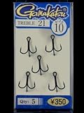 がまかつ TREBLE21(5本入り) ジナスパートブラック #10