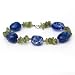 Blue Crystal and Peridot Quartz Bracelet