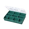 Stack-On SBG-10 10 Compartment Storage Organizer Box with Removable Dividers, Green