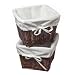Baby : Set of 2 Cherry Shelf Baskets with White Liners