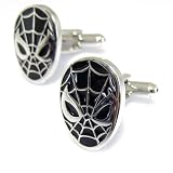 Black Enamel Spider-man Cufflinks