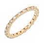 0.65ct Pave Diamond Wedding Eternity Band Ring 14K Yellow Gold (0.65cttw, SI Clarity, F Color)