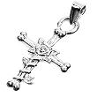 Silver Plain Cross Pendant Size: 32mm