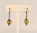 Earrings - E197 - Copper & Glass Beads (10 mm) ~ Lime
