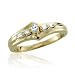 10k Yellow Gold Marquise and Baguette Diamond Bridal Ring Band, Size 6 (HI, I, 0.12 carat)