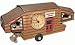 Rustic Wood Travel Trailer Popup-camper Clock for Mantel or Table (Made of Wood) 13
