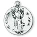 Sterling Silver Saint Francis of Assisi Medal and 18-inch Chain