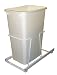 Kitchen & Housewares : KV Slide Out Bin Single Narrow 50 Quart White