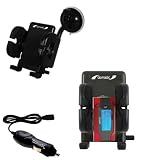 iRiver T30 Flexible Auto Windshield Holder with Car Charger - Uses Gomadic TipExchange