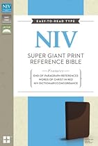 NIV, Super Giant Print Reference Bible, Giant Print, Imitation Leather, Brown, Red Letter Edition NIV, Super Giant Print Reference Bible, Giant Print, Imitation Leather, Brown, Red Letter Edition