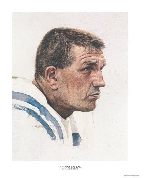 Johnny Unitas unsigned Baltimore Colts 11x14 Lithograph
