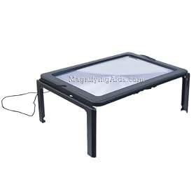 Click here to buy 2X Full Sheet Page Size Magnifier on Legs by MAGNIFYING AIDS.