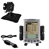 Gomadic for the PalmOne palm m505 - PalmOne m505 Auto Bean Bag Dash Holder with Car Charger - Uses Gomadic TipExchange