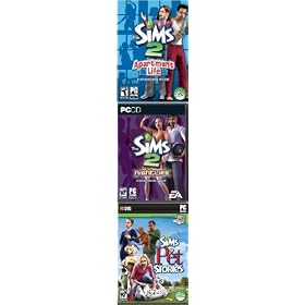 The Sims 2 pack: Nightlife + Apartment Life + Pet Stories