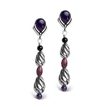 Amethyst & Fuschia Drop Earrings