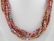 Spiny Oyster Five Strand Beaded Necklace, #10103