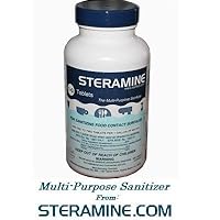 Steramine Quaternary Sanitizing Tablets - 6 bottle case - 150 Sanitizer Tablets per bottle