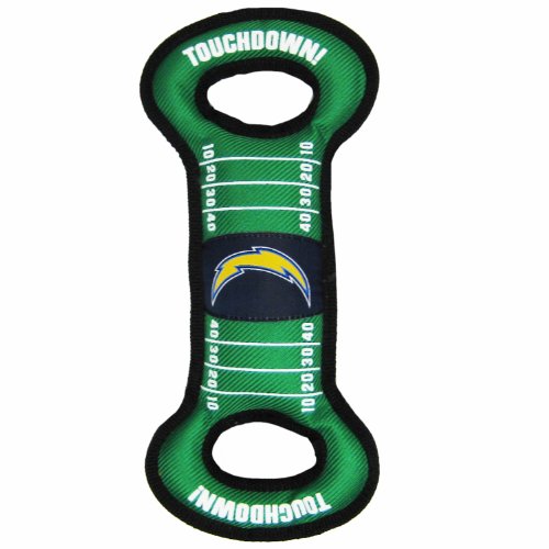 Detail image Pets First San Diego Chargers Pet Field Squeak Tug Toy