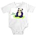 Onesie with eating, sitting, bamboo, bear, panda, china