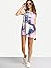 ROMWE Women's Short Sleeve Summer Casual Tie Dye T-Shirt Dress