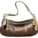AUTHENTIC COACH MADISON LEATHER SMALL HOBO 12944 (Metallic Steel)