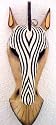 African Zebra Jungle Mask Africa Decor Wall Hanging