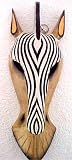 African Zebra Jungle Mask Africa Decor Wall Hanging