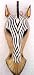 African Zebra Jungle Mask Africa Decor Wall Hanging
