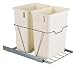 Glidez Glides Cabinet Trash Cans (Two) Sliding Organizer (19H - 8 Gal) (C21212) by Whitney Design