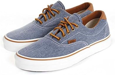 Vans Mens Era 59 Washed Twill Sneakers Blue 10