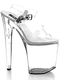 Sexy 8 Inch High Strip Dancer Clear Platform Shoe - 12