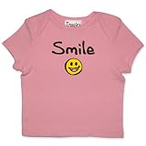 Inspire Clothing Smile Short Sleeve T-Shirt Bubble Gum, 12-18 Months